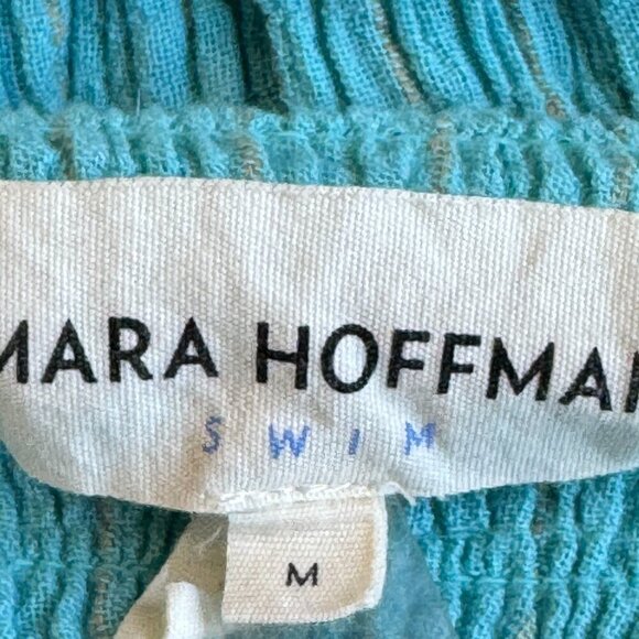 MARA HOFFMAN Swim Annika Midi Maxi Halter Dress with Tie Fairy Light Teal Med - Picture 7 of 9